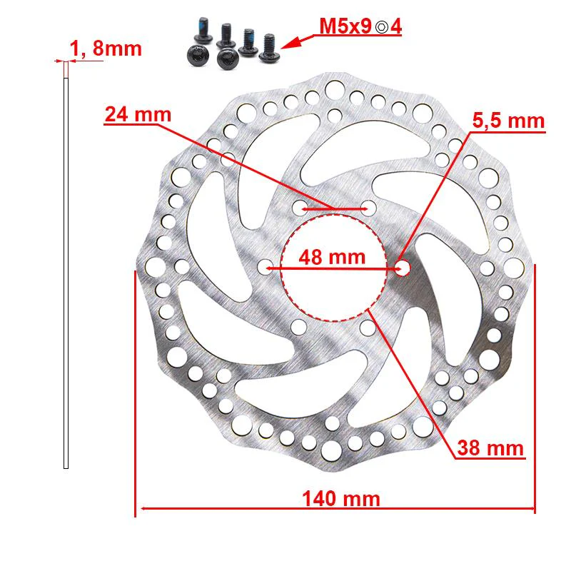 Bremžu disks 140mm R6.2 6h