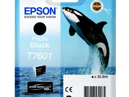 Ink Cartridge Epson T7601 (C13T76014010) photo BK 25.9ml OEM Expired 2023 June