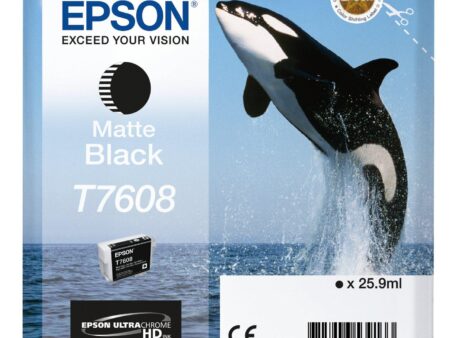 Ink Cartridge Epson T7608 (C13T76084010) BK 1.1K OEM Expired 2023 May