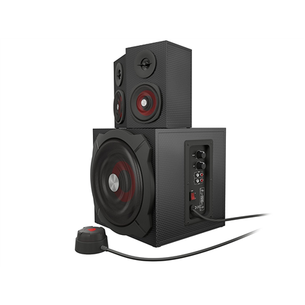 GENESIS Helium 610BT Computer Speakers, Wired, Bluetooth, Black | Genesis | Helium 610BT | Bluetooth | Red/Black | Computer Speakers - Image 4