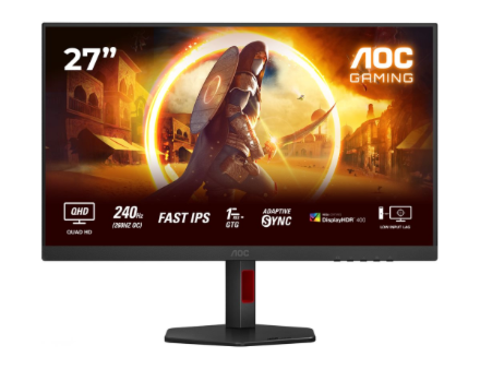 AOC Gaming Q27G4ZR 27", 2560x1440/1ms/400cd/m², HDMI, DisplayPort, Headphone Out