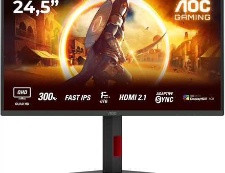 AOC Q25G4SR 25" QHD/16:9/2560×1440/400cd/m2/1ms/HDMI/DisplayPort 1.4 x 1