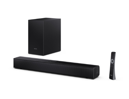 Sharp HT-SBW121 Compact 2.1 Soundbar with Wireless Subwoofer | Sharp