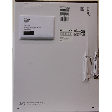 SALE OUT. Sony SA-SW5 Wireless 300W Subwoofer for HT-A9/A7000 | Sony Speaker | Subwoofer for HT-A9/A7000 | DAMAGED PACKAGING | 300 W | Black | 2 Ω | Portable | Wireless connection - Image 2