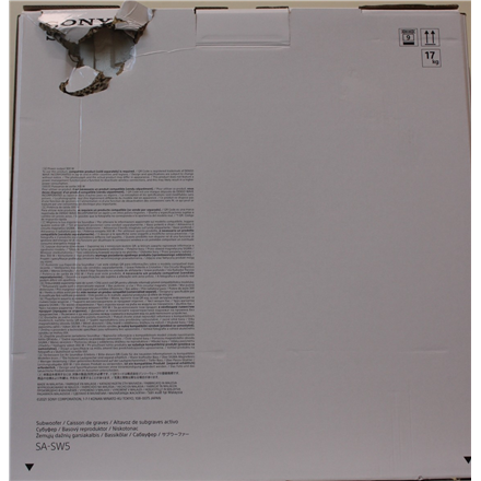 SALE OUT. Sony SA-SW5 Wireless 300W Subwoofer for HT-A9/A7000 | Sony Speaker | Subwoofer for HT-A9/A7000 | DAMAGED PACKAGING | 300 W | Black | 2 Ω | Portable | Wireless connection - Image 3