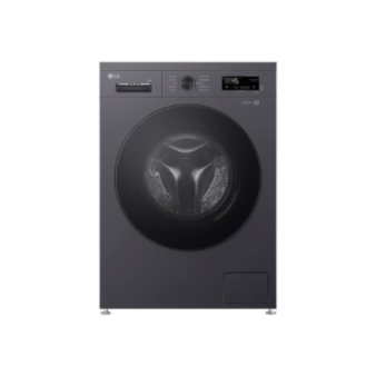 LG Washing machine | F4X1009NMB | Energy efficiency class A | Front loading | Washing capacity 9 kg | 1400 RPM | Depth 55 cm | Width 60 cm | Display | LED | Steam function | Direct drive | Wi-Fi | Graphite Black