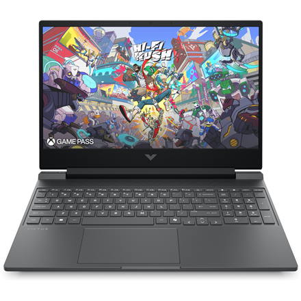 HP Victus | 15-FB3020NW | Black | 15.6 " | IPS | FHD | 1920 x 1080 pixels | Anti-glare | AMD Ryzen 5 | 240 | 16 GB | DDR5 | Solid-state drive capacity 512 GB | NVIDIA GeForce RTX 5050 | GDDR7 | 8 GB | Windows 11 Home | 802.11ax | Bluetooth version 5.4 | Keyboard language English | Warranty 24 month(s) | Battery warranty 12 month(s)
