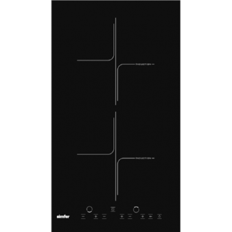 Hob | 3020 XEISP | Simfer Number of burners/cooking zones 2 | Induction | Touch control | Timer | Black