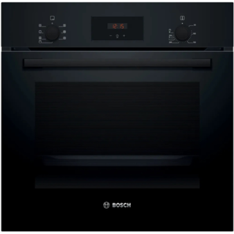 Bosch Oven | HBF133BA1 | 66 L | Electric | EcoClean | Knobs | Height 59.5 cm | Width 59.4 cm | Black