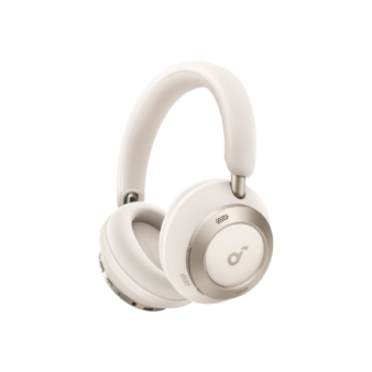 Anker Soundcore | Foldable Headphones | Space One Pro | Bluetooth | Over-ear | Microphone | Cream White | Wireless