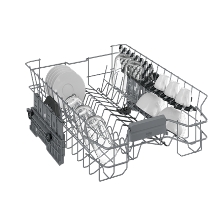 BEKO Dishwasher | DIS46120 | Built-in | Width 45 cm | Number of place settings 11 | Number of programs 6 | Energy efficiency class E | Display | White - Image 3