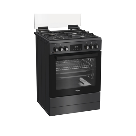 Whirlpool Cooker | W6G8LSSAWTA | Hob type Gas | Oven type Electric | Anthracite | Width 60 cm | Depth 60 cm | 72 L - Image 3