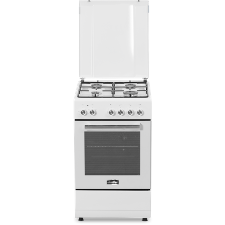 Simfer | Cooker | 5405SERBB | Hob type Gas | Oven type Electric | White | Width 50 cm | Electronic ignition | Depth 60 cm | 43 L - Image 3
