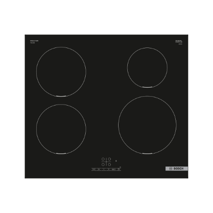 Bosch Hob | PIE611BB5E | Induction | Number of burners/cooking zones 4 | Touch | Timer | Black | Display - Image 2