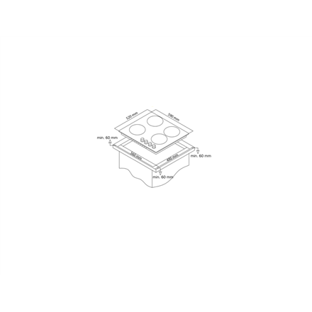 Simfer | Hob | H6.040.DECSP | Vitroceramic | Number of burners/cooking zones 4 | Touch | Black - Image 3