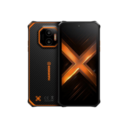 Hammer | Energy X2 | Black/Orange | 6.1 " | IPS | 1560 x 720 pixels | Mediatek | Dimensity 6300 | Internal RAM 8 GB | 256 GB | microSD | Dual SIM | 4G | 5G | Main camera resolution 50 MP | Android | 15 | 5000 mAh - Image 2