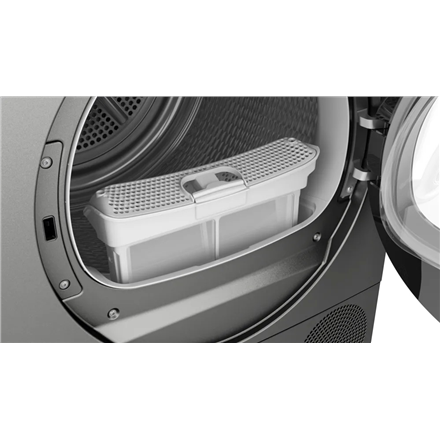 Bosch Dryer Machine with Heat Pump | WQG245DXSN | Energy efficiency class Class C | Front loading | 9 kg | Condensation | LCD | Depth 61.3 cm | Grey - Image 4