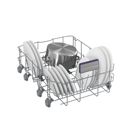 BEKO Dishwasher | DIS46120 | Built-in | Width 45 cm | Number of place settings 11 | Number of programs 6 | Energy efficiency class E | Display | White - Image 4