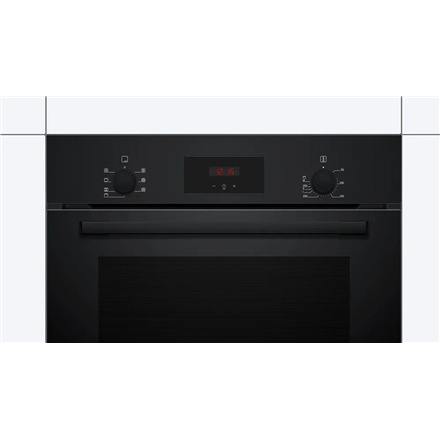 Bosch Oven | HBF133BA1 | 66 L | Electric | EcoClean | Knobs | Height 59.5 cm | Width 59.4 cm | Black - Image 4