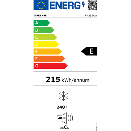 Gorenje Freezer | FH25EAW | Energy efficiency class E | Chest | Free standing | Height 84.7 cm | Total net capacity 248 L | White - Image 2
