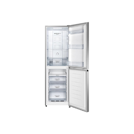 Gorenje Refrigerator | NRK418ECS4 | Energy efficiency class E | Free standing | Combi | Height 182.4 cm | No Frost system | Fridge net capacity 171 L | Freezer net capacity 85 L | 37 dB | Grey - Image 2