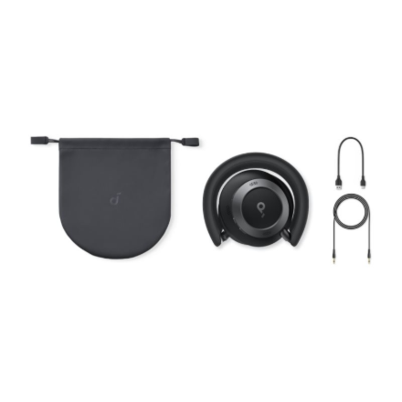 Anker Soundcore | Foldable Headphones | Space One Pro | Bluetooth | Over-ear | Microphone | Jet Black | Wireless - Image 4