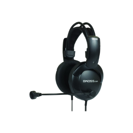 Koss | Headphones | SB40 | Wired | On-Ear | Microphone | Black - Image 2