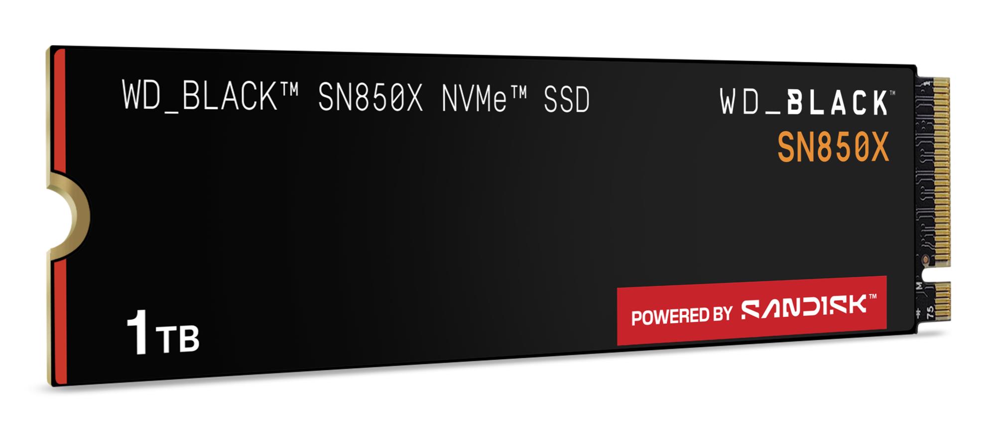 SSD SANDISK 600xTBW rating Read speed 7300 MB/s Write speed 6300 MB/s NVMe Yes PCI Express 4.0 M.2 1000 GB POWERED BY SANDISK Black SN850X WDS100T2X0E - Image 3