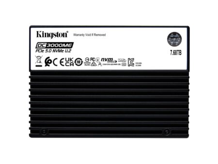SSD KINGSTON SSD series DC3000ME 7.68TB NVMe NAND flash technology 3D TLC Write speed 10000 MBytes/sec Read speed 14000 MBytes/sec Form Factor U.2 TBW 14.016 TB MTBF 2000000 hours SEDC3000ME/7T6