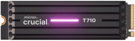 SSD CRUCIAL T710 4TB M.2 PCIe Gen5 NVMe Write speed 13800 MBytes/sec Read speed 14900 MBytes/sec TBW 2400 TB CT4000T710SSD5