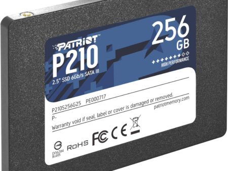SSD PATRIOT P210 256GB Write speed 400 MBytes/sec Read speed 500 MBytes/sec 2,5" TBW 120 TB P210S256G25
