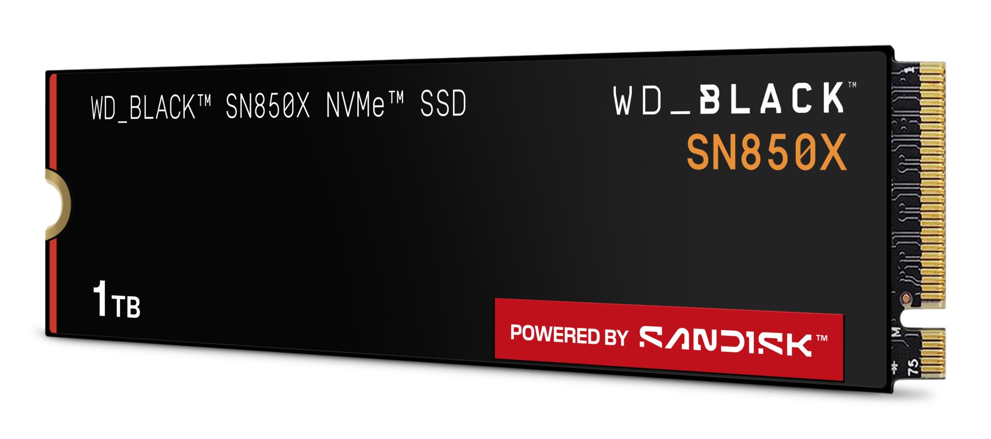SSD SANDISK 600xTBW rating Read speed 7300 MB/s Write speed 6300 MB/s NVMe Yes PCI Express 4.0 M.2 1000 GB POWERED BY SANDISK Black SN850X WDS100T2X0E - Image 2