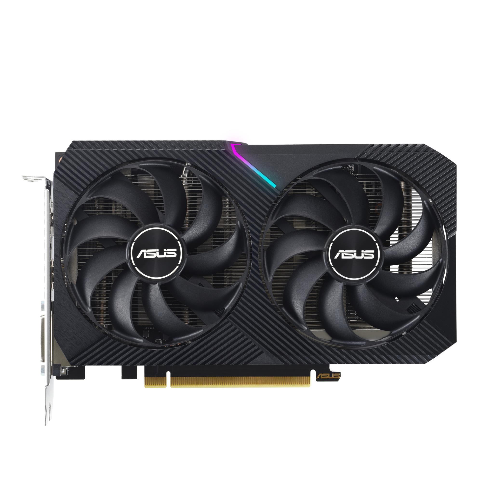 Graphics Card ASUS NVIDIA GeForce RTX 3050 8 GB GDDR6 128 bit PCIE 4.0 16x Dual Slot Fansink 1xDVI-D 1xHDMI 1xDisplayPort DUAL-RTX3050-O8G-V2