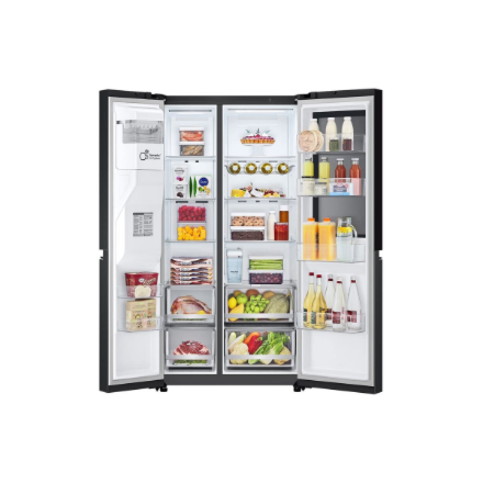 LG GSGV81EPLL Refrigerator, Free-standing, Side by Side, E, Height 1.79 m, Net fridge 416 L, Net freezer 219 L, Black | LG - Image 4