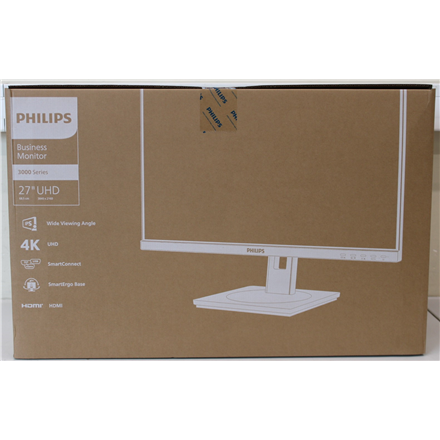 SALE OUT. PHILIPS Business Monitor 27B1N3800/00 IPS 27" 3840x2160/16:9/4ms/ HDMI DisplayPort USB Audio Out | Philips | 27B1N3800/00 | 27 " | IPS | 16:9 | 60 Hz | 4 ms | 3840 x 2160 pixels | 350 cd/m² | HDMI ports quantity 2 | Warranty 24 month(s) | DAMAGED PACKAGING