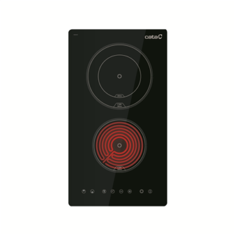 CATA Hob | TD 3002 BK | Vitroceramic | Number of burners/cooking zones 2 | Touch | Timer | Black