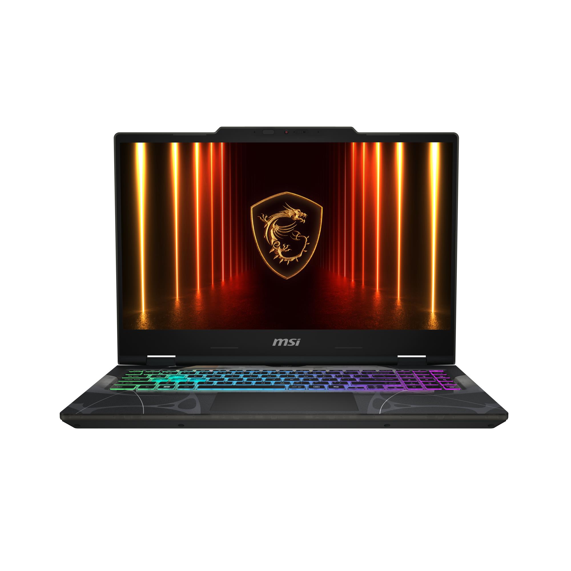 Notebook MSI CPU Intel Core 7 240H 15.6 " 1920 x 1080 pixels RAM 16 GB DDR5-SDRAM SSD 1000 GB Discrete graphics NVIDIA GeForce RTX 5060 8 GB On-board graphics Yes Numeric keypad Yes OS installed Windows 11 Home Colour Black Weight 1.95 kg 5600 MHz CYBORG15B2RWFKG-261NL