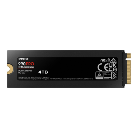 Samsung | 990 PRO with Heatsink | 4000 GB | SSD form factor M.2 2280 | Solid-state drive interface M.2 NVME | Read speed 7450 MB/s | Write speed 6900 MB/s - Image 2