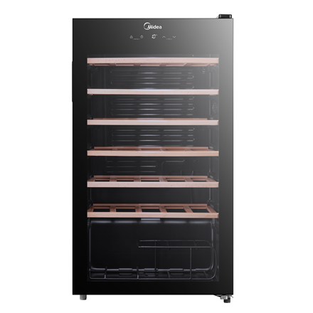 Midea Wine Cooler | MDRW150FGG22W | Energy efficiency class Class G | Free standing | Bottles capacity 34 | Black - Image 2