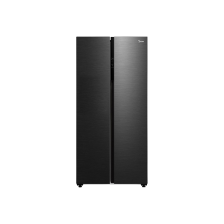 Midea Refrigerator | MDRS619FIE45 | Energy efficiency class Class E | Free standing | Height 177.5 cm | Side by Side | No Frost system | Fridge net capacity 271 L | Freezer net capacity 189 L | Display | 41 dB | Dark inox - Image 2