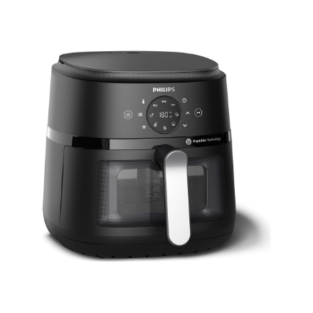Philips NA231/00 Airfryer, 1700 W, Pan volume 6.2 L, Black, Silver | Philips Airfryer | NA231/00 | Power 1700 W | Capacity 6.2 L | Black/Silver - Image 2