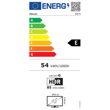 Hisense TV | 50E7S | 50" | Smart TV | VIDAA OS | UHD | Black - Image 3