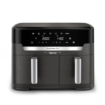 TEFAL | Air Fryer | EY942HE0 Easy Fry Dual XXL | Power 2700 W | Capacity 11 L | Dark Grey