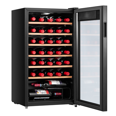 Midea Wine Cooler | MDRW150FGG22W | Energy efficiency class Class G | Free standing | Bottles capacity 34 | Black - Image 4