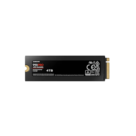Samsung | 990 PRO with Heatsink | 4000 GB | SSD form factor M.2 2280 | Solid-state drive interface M.2 NVME | Read speed 7450 MB/s | Write speed 6900 MB/s - Image 4