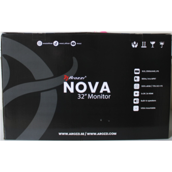 SALE OUT. Arozzi Nova 32" IPS, 180Hz, Computer Monitor - Black | Arozzi | Nova | 32 " | IPS | QHD | 16:9 | 180 Hz | 1 ms | 2560 x 1440 pixels | 300 cd/m² | HDMI ports quantity 2 | Black | Warranty 24 month(s) | DEMO
