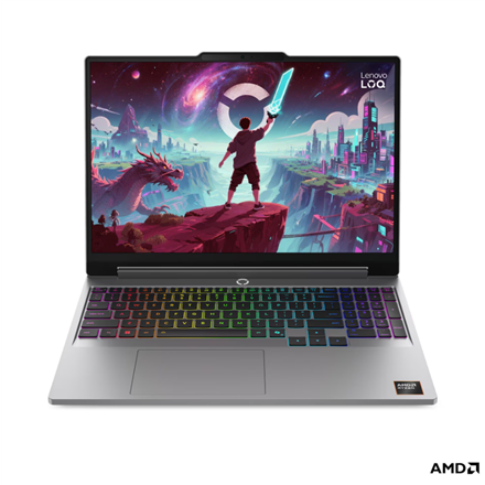 Lenovo LOQ 15AHP11 AMD | Luna Grey | 15.3 " | IPS | WUXGA | 1920 x 1200 pixels | Anti-glare | AMD Ryzen 7 | 250 | 16 GB | SODIMM DDR5 | Solid-state drive capacity 512 GB | NVIDIA GeForce RTX 5060 | GDDR7 | 8 GB | Windows 11 Home | 802.11ax | Bluetooth version 5.3 | Keyboard language English | Keyboard backlit | Warranty 24 month(s) | Battery warranty 12 month(s)