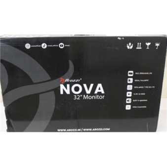 SALE OUT. Arozzi Nova 32" IPS, 180Hz, Computer Monitor - Purple | SALE OUT. Nova | 32 " | IPS | QHD | 16:9 | 180 Hz | 1 ms | 2560 x 1440 pixels | 300 cd/m² | HDMI ports quantity 2 | Purple | Warranty 24 month(s) | DAMAGED PACKAGING, SCRATCHED EDGES