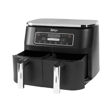 NINJA | Air Fryer | AF300 | Power 1 frying compartment: 1200 W; 2 frying compartments: 2400 W W | Capacity 7.6 L | Black - Image 2