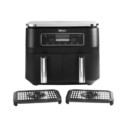 NINJA | Air Fryer | AF300 | Power 1 frying compartment: 1200 W; 2 frying compartments: 2400 W W | Capacity 7.6 L | Black - Image 3